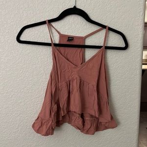 Cropped flowers tank top